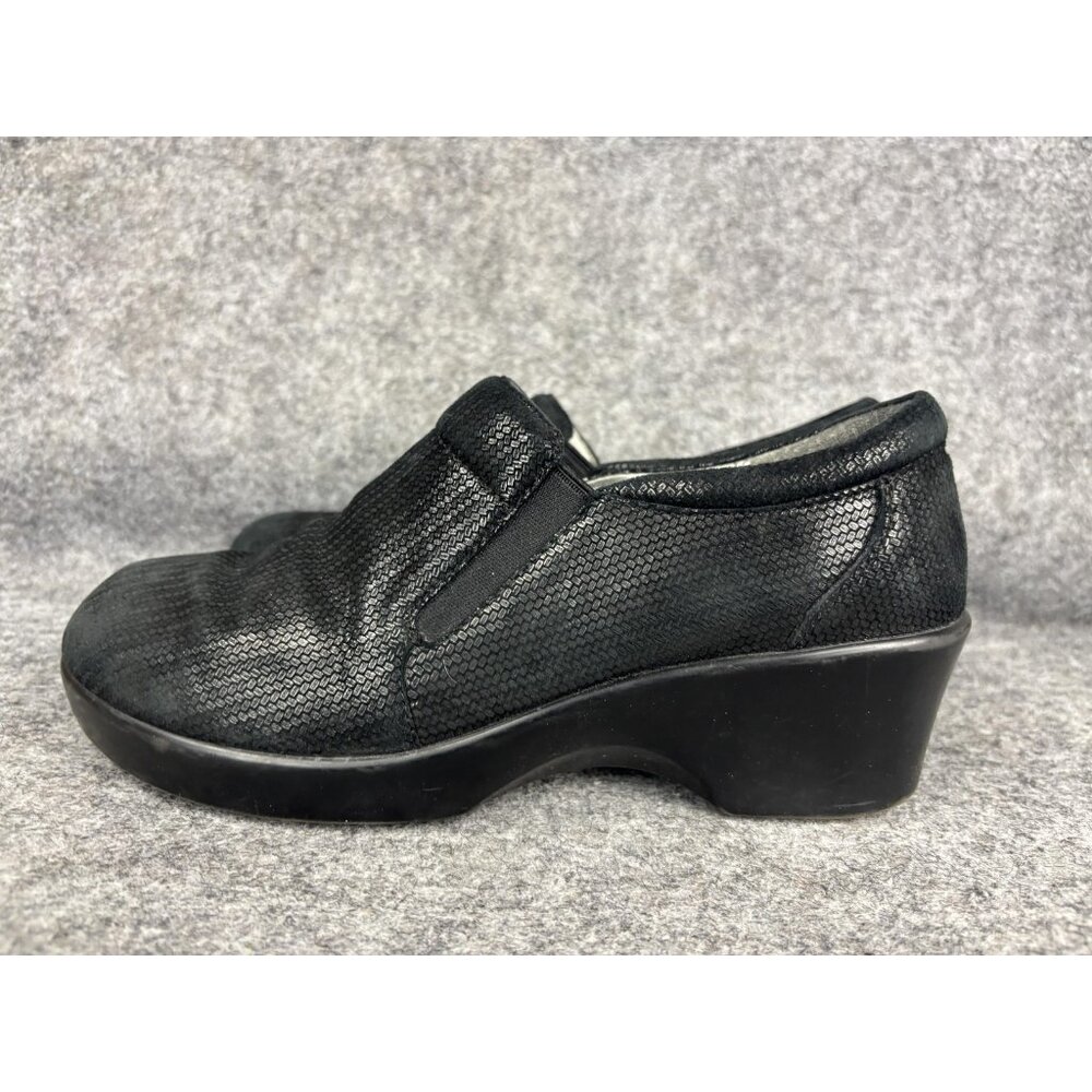 Alegria‎ Shoes Womens Size 8 Black Eryn Slip Resistant Loafer Leather ERY-870